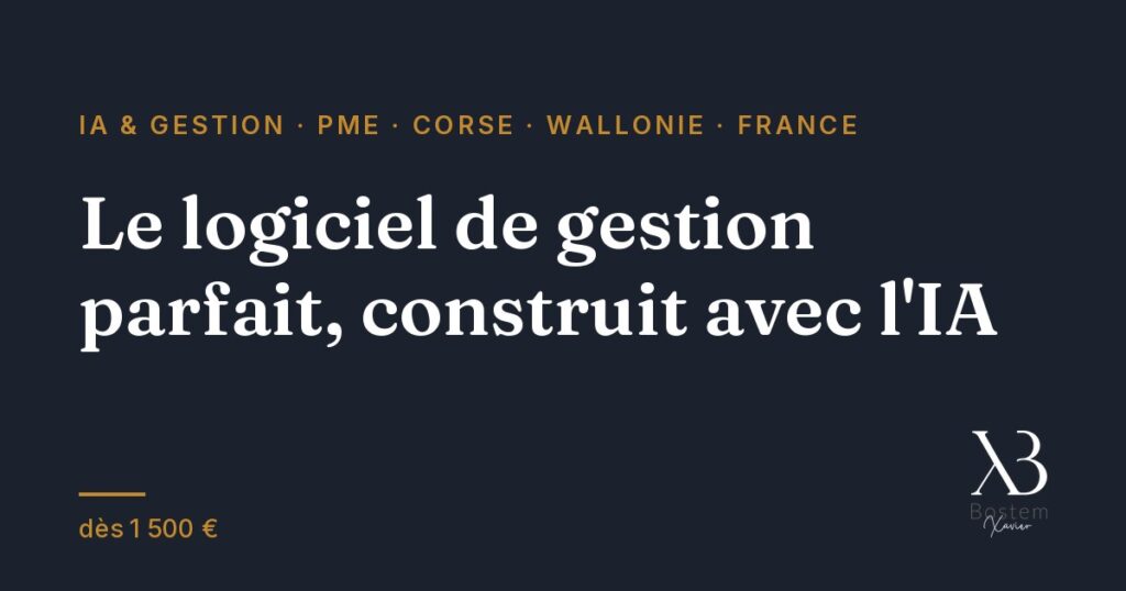 Outil de gestion sur mesure construit avec l'IA — Xavier Bostem